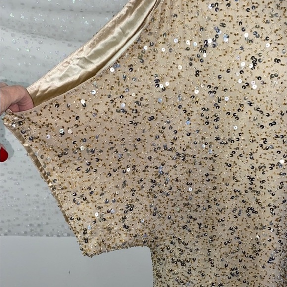 Aidan Mattox cold shoulder beaded dress - Picture 8 of 15